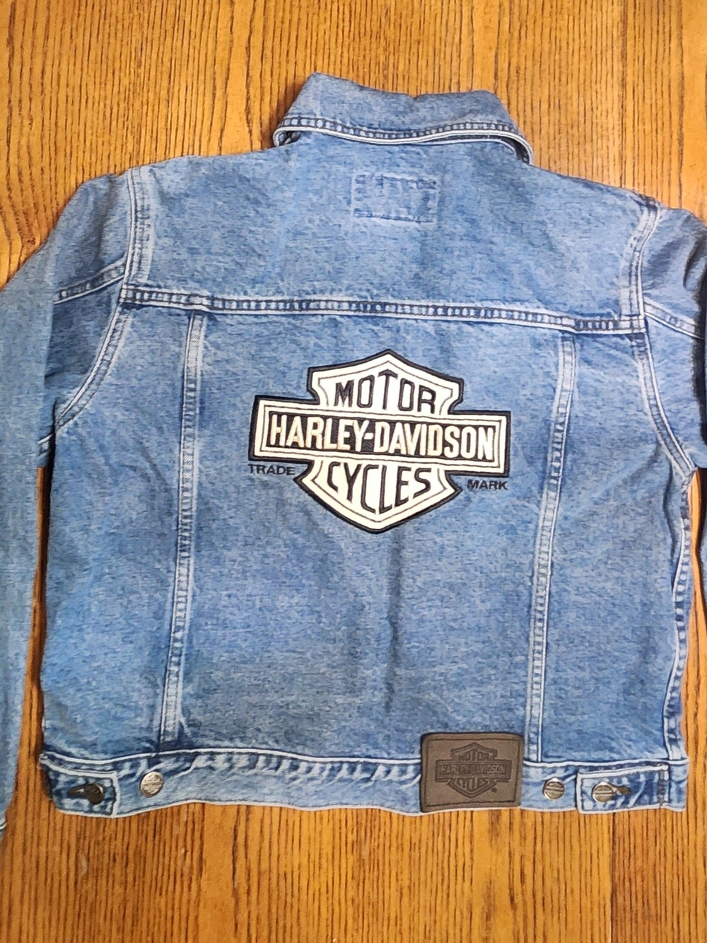 Harley-Davidson Blue Denim Jacket with Shield Patch